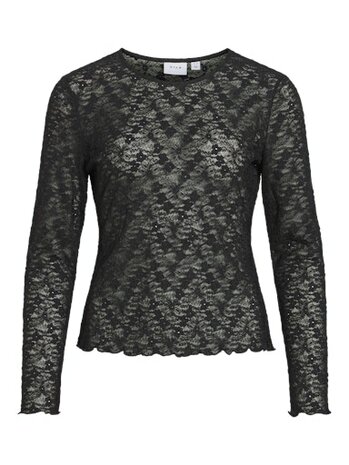 Vila vifay o-neck l/s top - noos Black Beauty