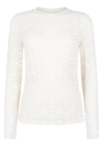Tramontana Stretch Lace Top Snow
