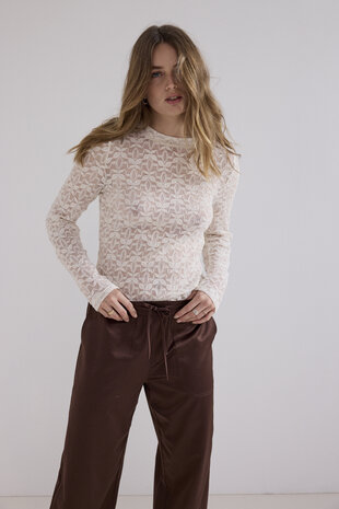 Tramontana Stretch Lace Top Snow
