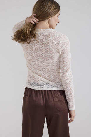 Tramontana Stretch Lace Top Snow