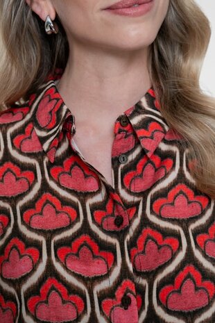 Geisha blouse red/brown 63641-20 red/brown