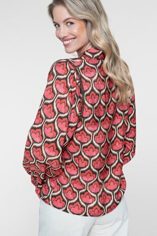 Geisha blouse red/brown 63641-20 red/brown