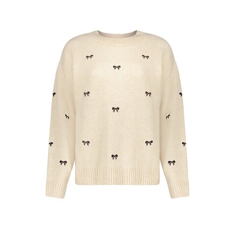 Geisha Pullover embro bowtie sand/dark brown 64538-23 sand/dark brown