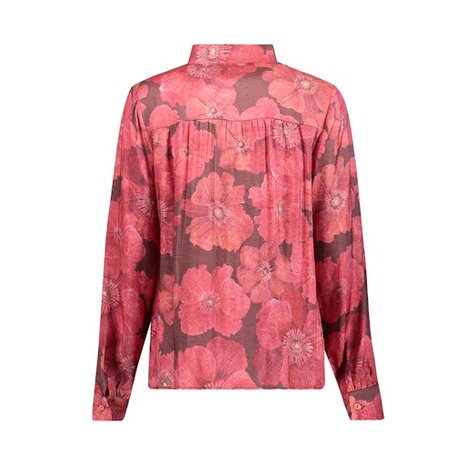 Geisha blouse brown/red 63655-20