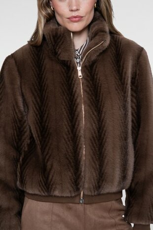 Geisha Jacket fake fur brown 69524-19 brown