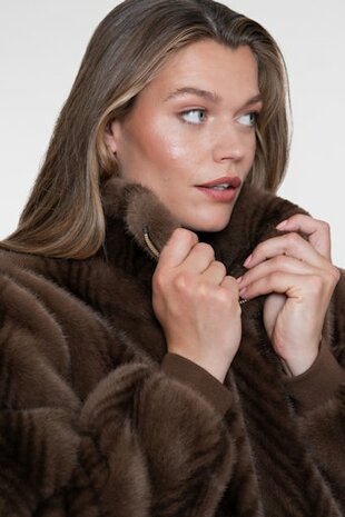 Geisha Jacket fake fur brown 69524-19 brown