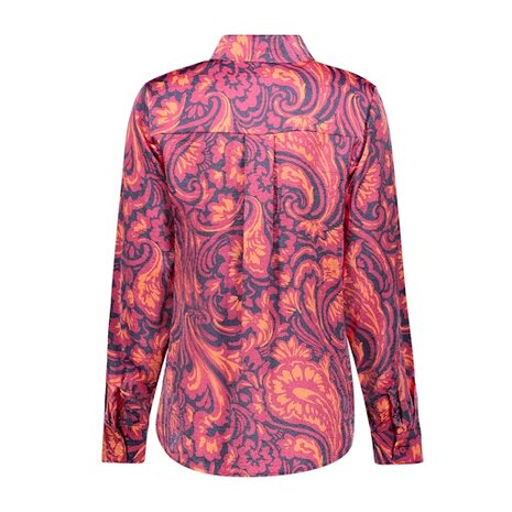 Geisha blouse navy/coral 63675-20