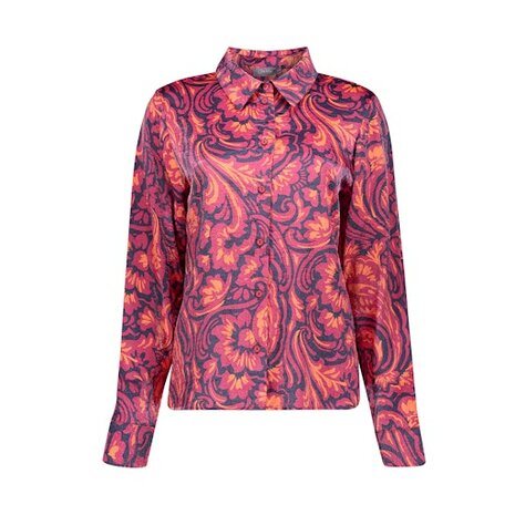 Geisha blouse navy/coral 63675-20