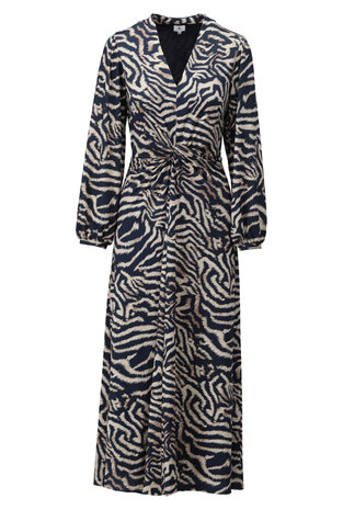 K-Design Maxi jurk met V hals & print D107-P143