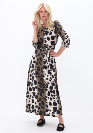 K-Design Maxi jurk met dierenprint D118-P147