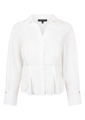 Tramontana Blouse Pleated Waist OffWhite