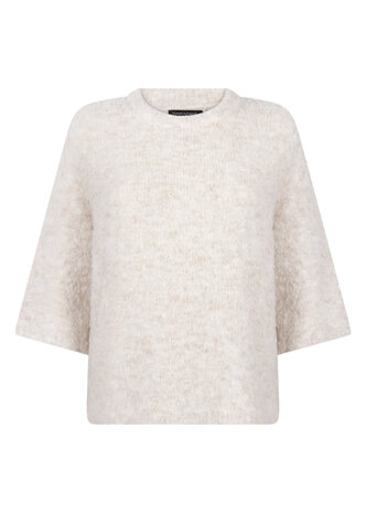Tramontana Short-Sleeve Bouclé Jumper SnowMelange