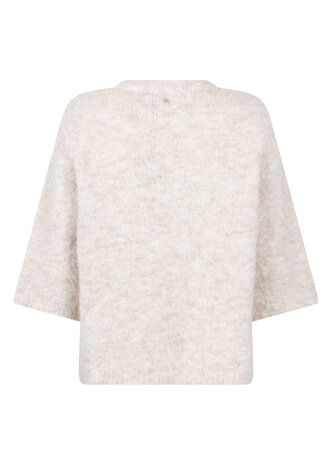 Tramontana Short-Sleeve Bouclé Jumper SnowMelange
