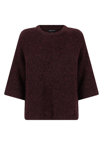 Tramontana Short-Sleeve Bouclé Jumper Pomegranate