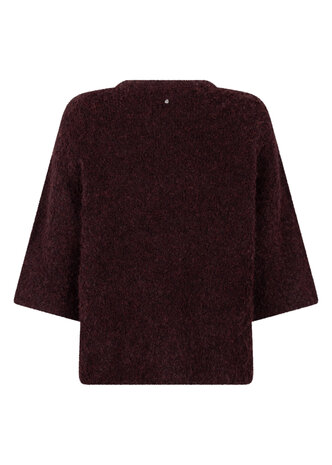 Tramontana Short-Sleeve Bouclé Jumper Pomegranate
