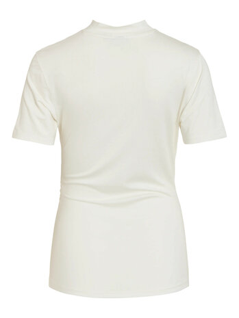 Vila vipinna highneck s/s top Snow White