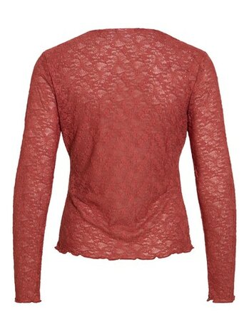 Vila vifay o-neck l/s top - noos Marsala