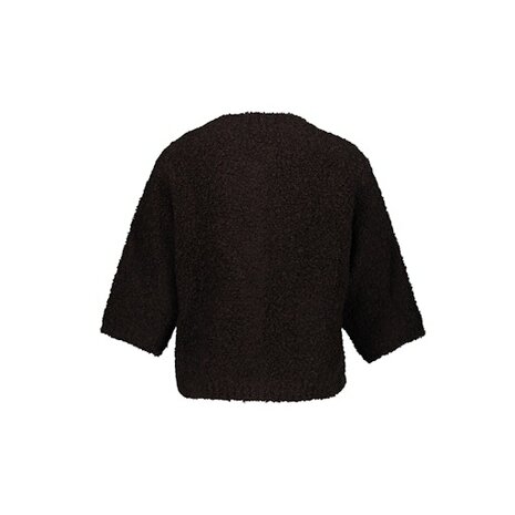 Geisha Vest boucle short sleeves dark brown 64552-70 dark brown