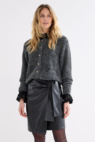 Tramontana PU Skirt Black