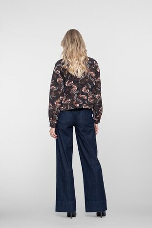 Geisha Jeans wide dark blue denim 61518-10 dark blue denim