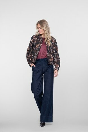 Geisha Jeans wide dark blue denim 61518-10 dark blue denim