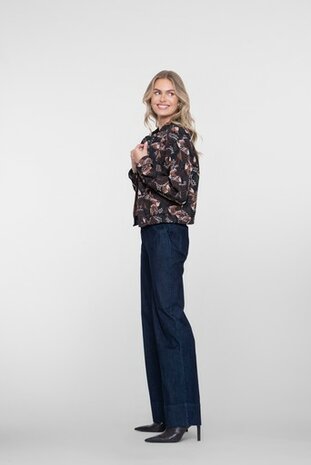 Geisha Jeans wide dark blue denim 61518-10 dark blue denim