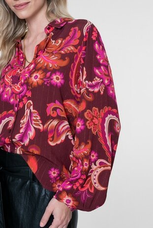 Geisha blouse fuchsia/coral 63674-20 fuchsia/coral