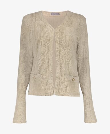 Geisha Cardigan with ruffles sand 64845-14 sand