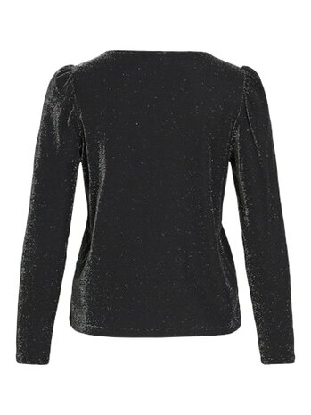 Vila vieleinas v-neck top Black Beauty