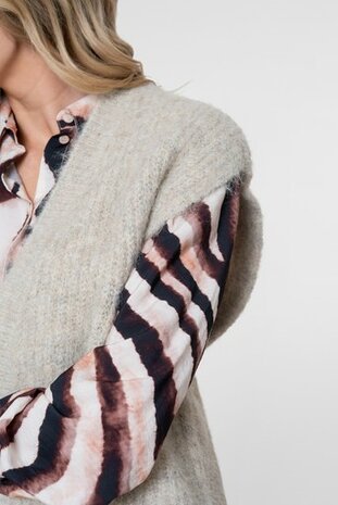 Geisha Gilet knitted  64534-29 Greige