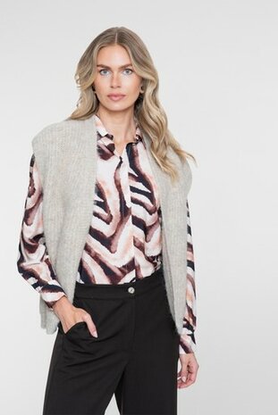Geisha Gilet knitted  64534-29 Greige