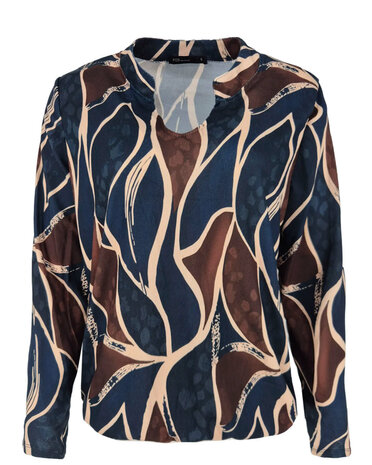 Fos Top - Eefje Wild leaf-FB Navy