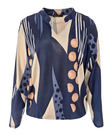 Fos Top - Eefje Abstract landscape-FB Navy