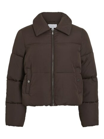 Vila vikarla new collar puffer jacket /otw Coffee Bean