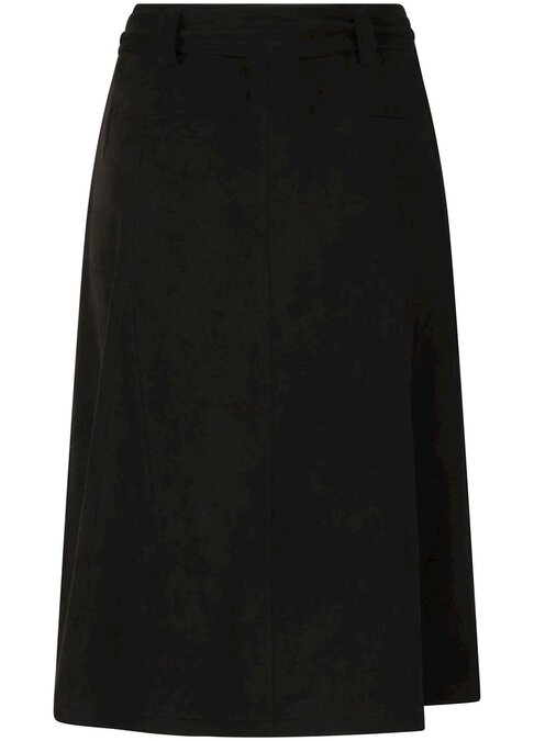 Tramontana Skirt Midi Suedine Black