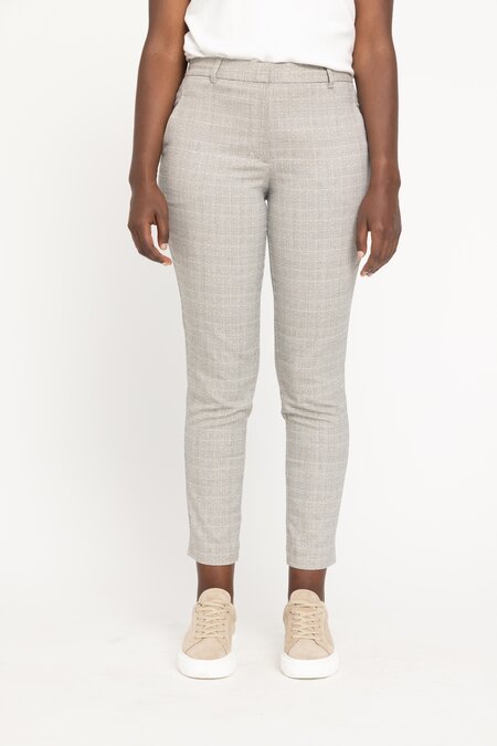 Fiveunits kylie crop 38 black cream check
