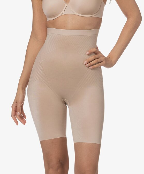 Spanx Thinstincts 2.0 - High-Waisted Mid-Thigh Short Champagne Beige