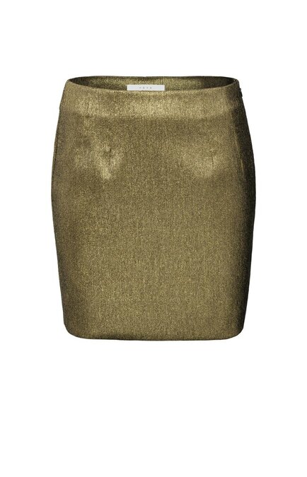Yaya Lurex mini skirt dark gold