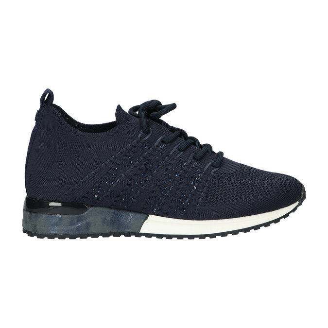 La Strada Sneaker dk blue knitted + stones