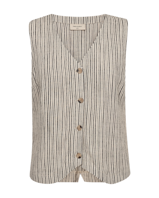 Freequent fqlavara-waistcoat Moonbeam w. Black