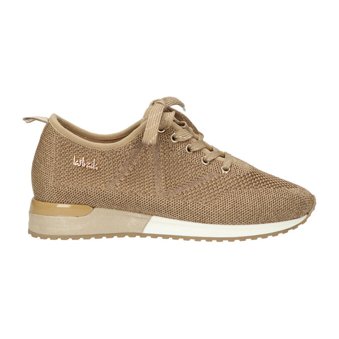 La Strada Sneaker Gold silver knitted gevoerde sneaker 2301828-4543