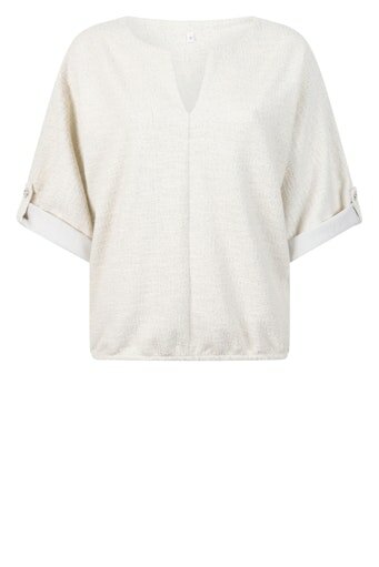 Zoso Joyce blouse off white met zilveren glitter