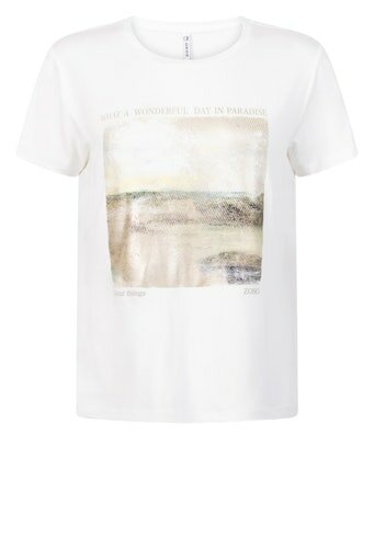 Zoso Valerie t-shirt met print off white-sand