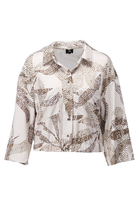 K-Design blouse met design & elastiek A210-P978