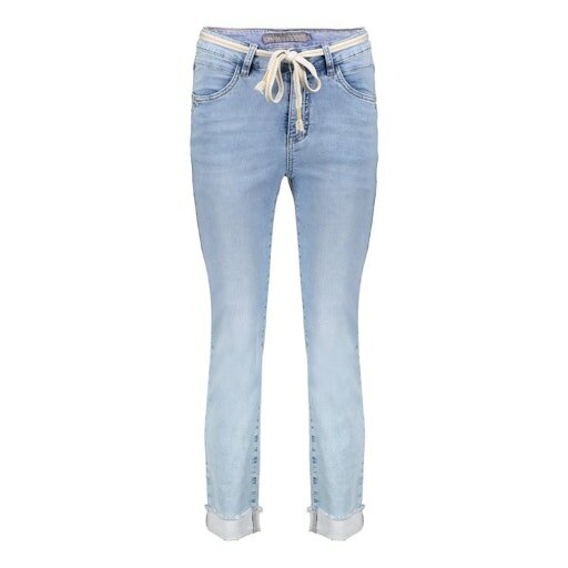 Geisha Jeans turn-up stonebleach denim  51004-10