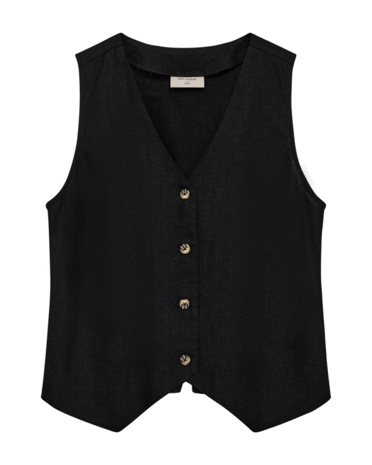Freequent fqlava-waistcoat Black
