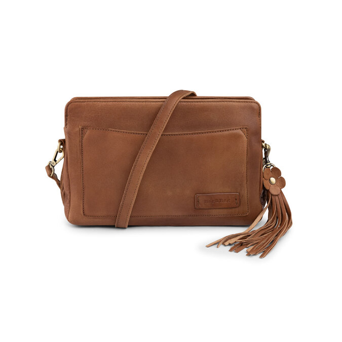 Bag2Bag Fondi cognac lederen tas