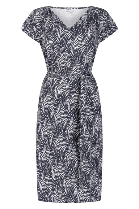 Zoso Melody jurk navy/white