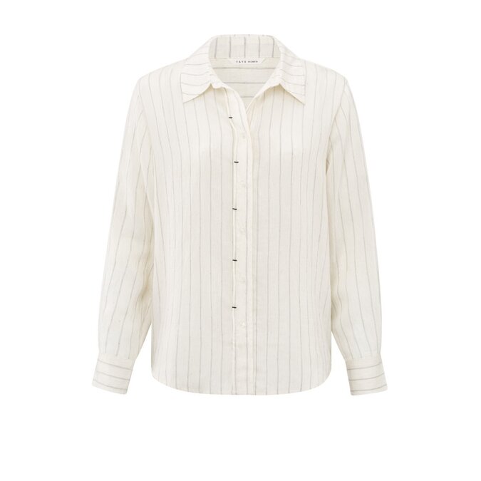 Yaya Striped shirt with tack detail summer sand dessin