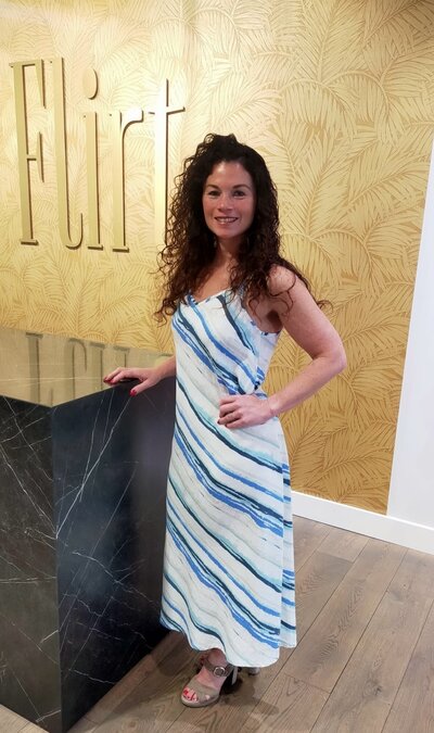 Freequent fqlaluna-dress Brilliant White w. Aqua Splas